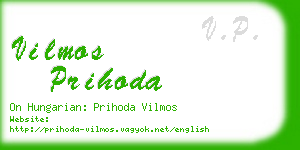 vilmos prihoda business card